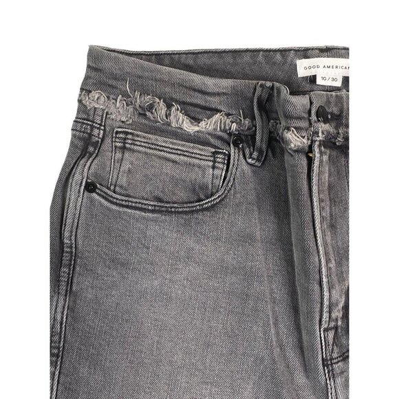 Good American Woman's Good Curve Skinny Crop Frayed High Waist Jeans Size 10/30 - Picture 4 of 10